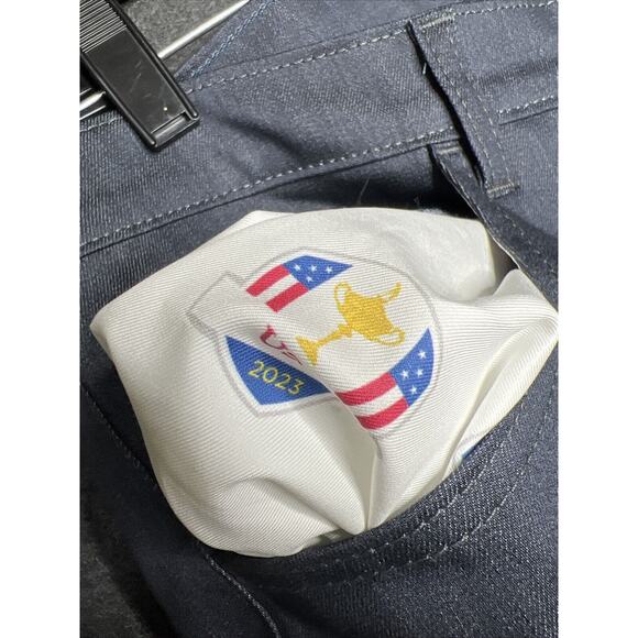 Blue Delta Traveler Pants Ryder Cup Edition USA Custom 33/32 For Brooks Koepka ! - Picture 3 of 16